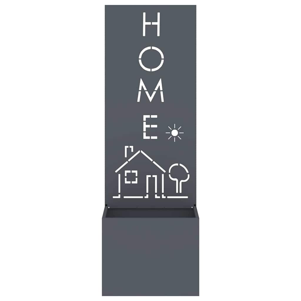 vidaXL Γλάστρα Κήπου με Διακοσμητική Πάνελ Ανθρακί 50 x 140 cm