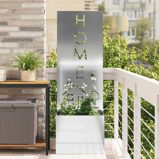 vidaXL Οθόνη Ιδιωτικότητας Κήπου Μαιανδρικό σχέδιο Ασημί 50 x 140 cm