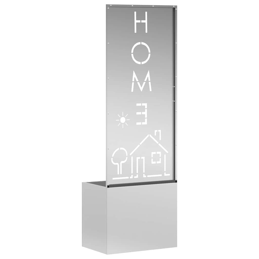 vidaXL Οθόνη Ιδιωτικότητας Κήπου Μαιανδρικό σχέδιο Ασημί 50 x 140 cm