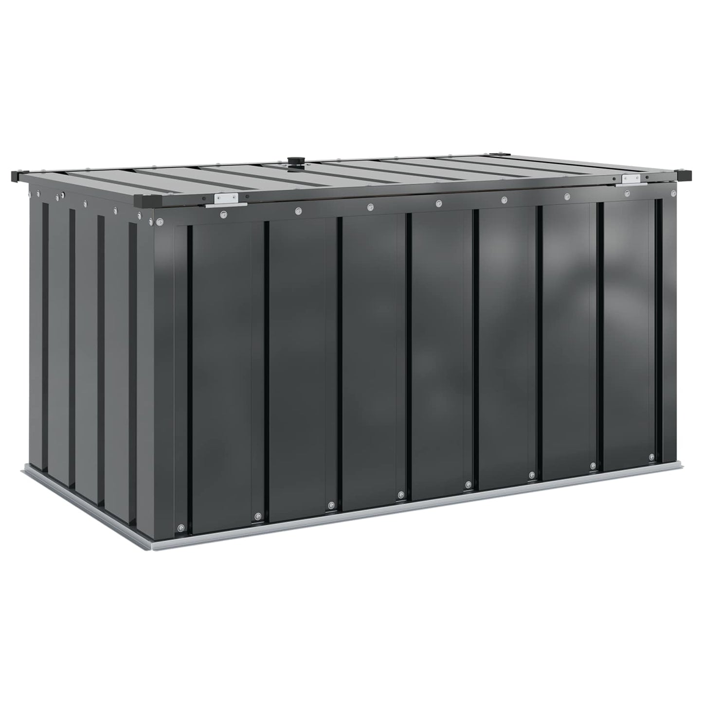 vidaXL Κουτί αποθήκευσης κήπου Μαύρο 101 x 56,5 x 50 εκ Ατσάλι