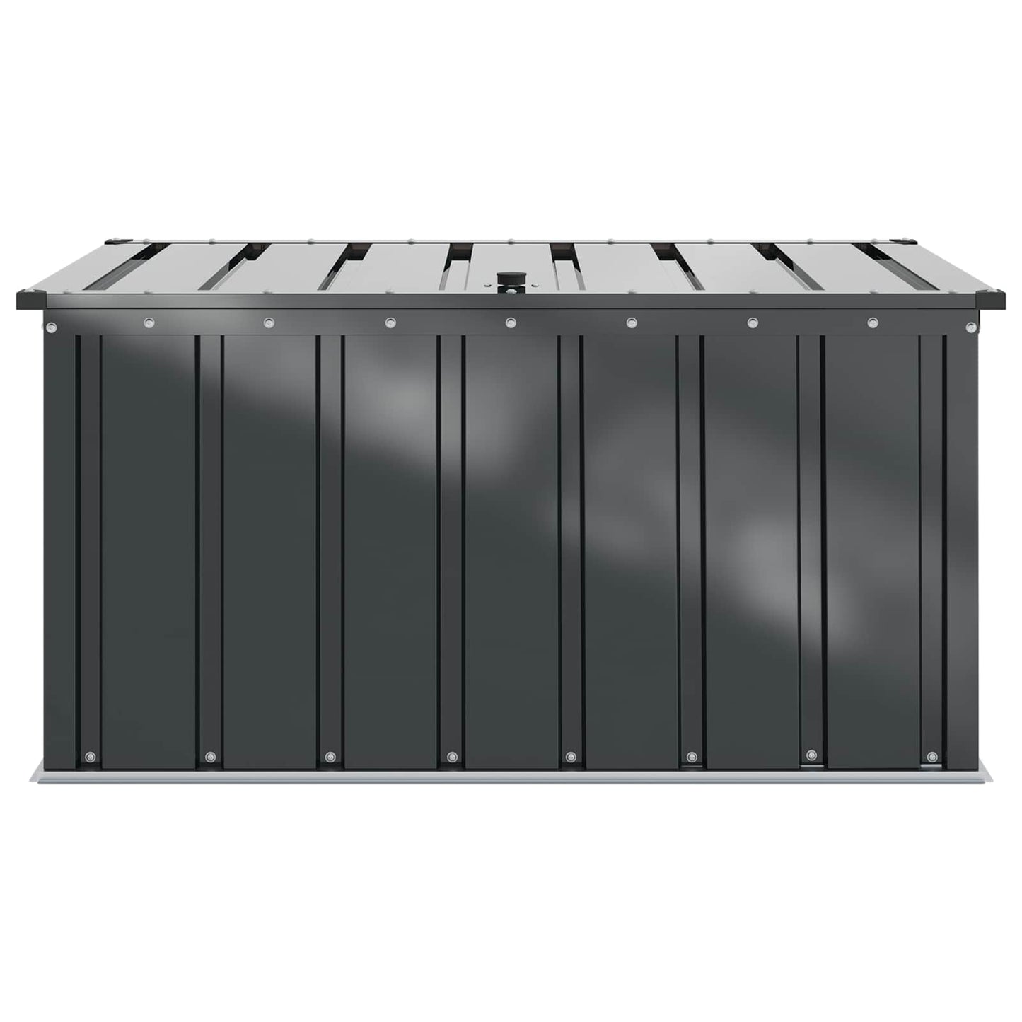 vidaXL Κουτί αποθήκευσης κήπου Μαύρο 101 x 56,5 x 50 εκ Ατσάλι