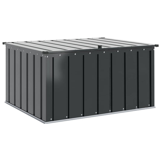 vidaXL Κουτί αποθήκευσης κήπου Μαύρο 101 x 82 x 50 εκ Ατσάλι