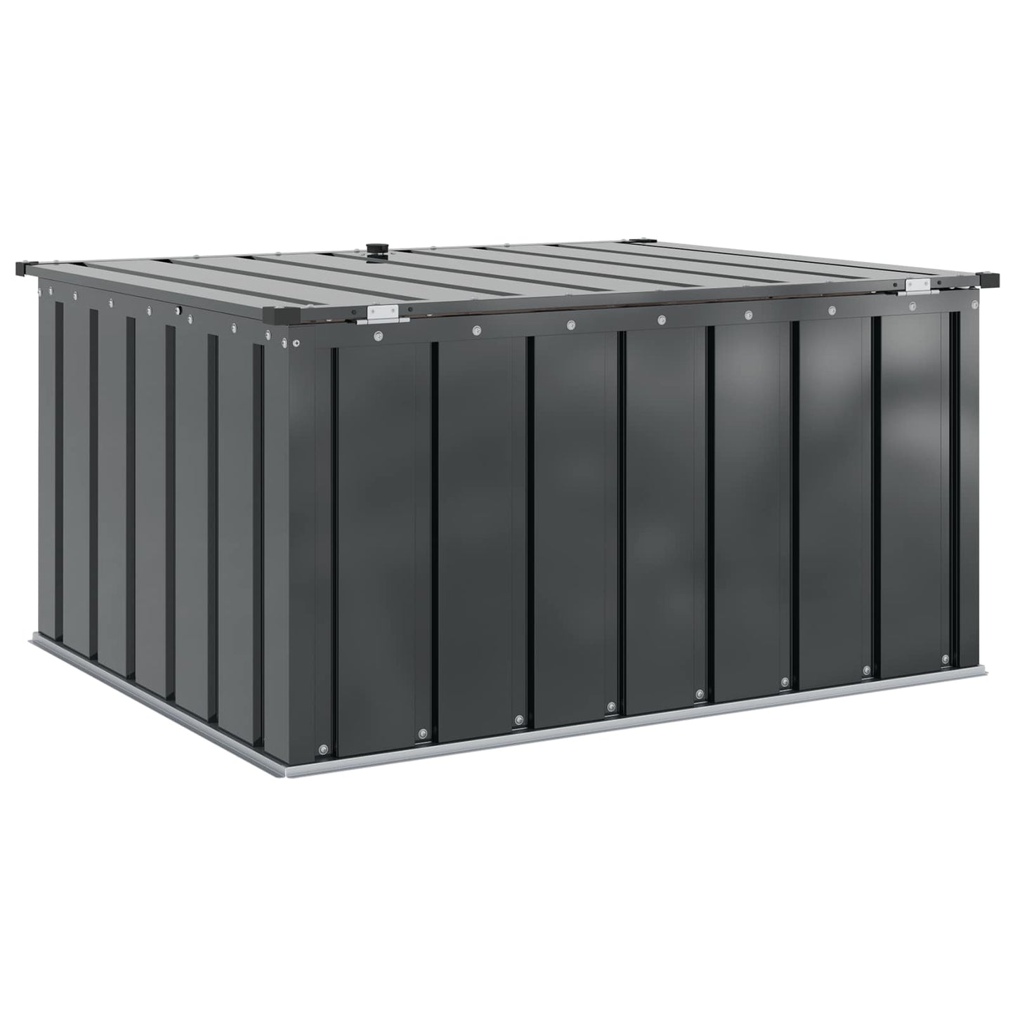 vidaXL Κουτί αποθήκευσης κήπου Μαύρο 101 x 82 x 50 εκ Ατσάλι