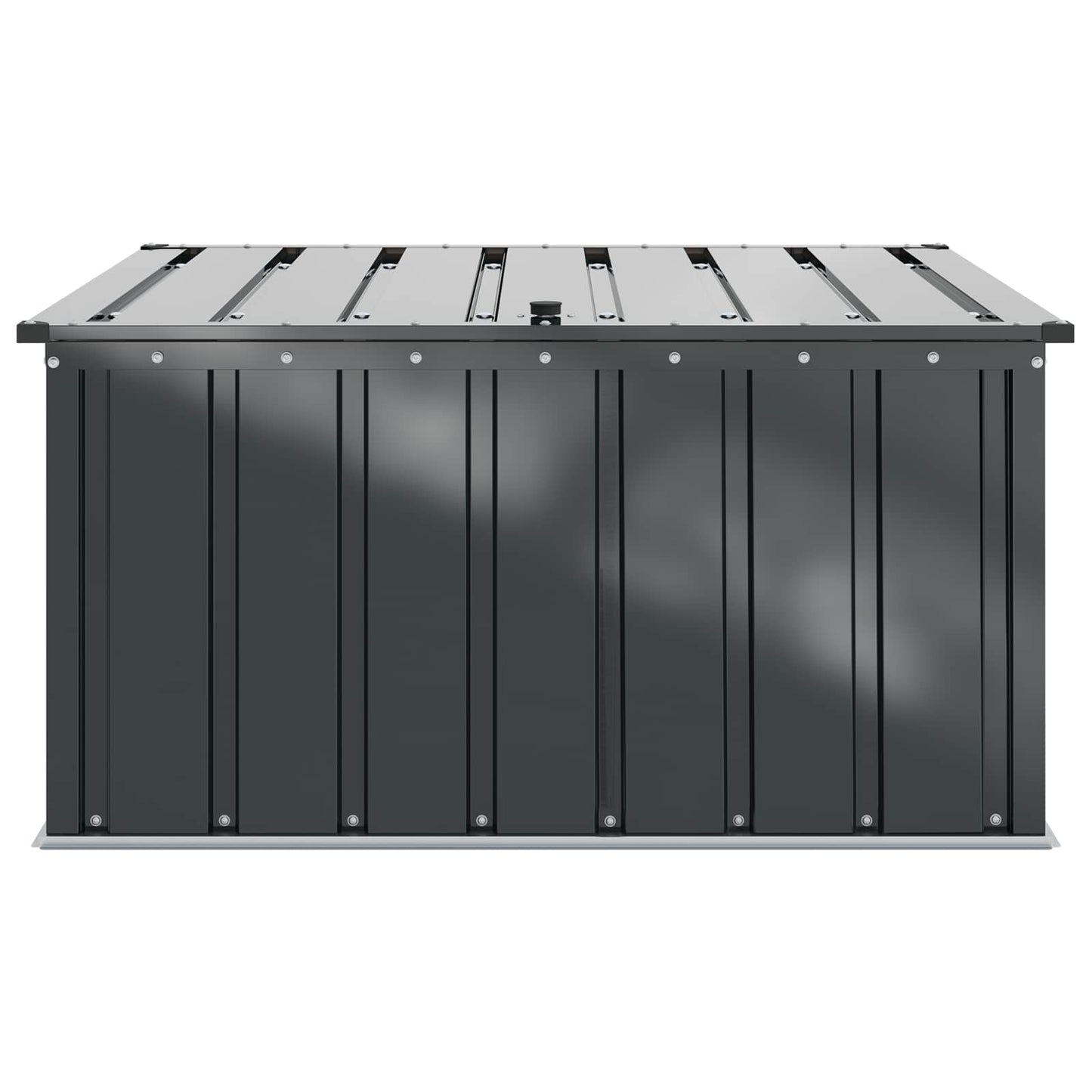vidaXL Κουτί αποθήκευσης κήπου Μαύρο 101 x 82 x 50 εκ Ατσάλι