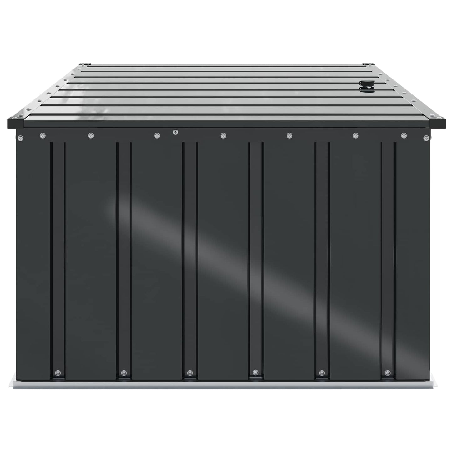 vidaXL Κουτί αποθήκευσης κήπου Μαύρο 101 x 82 x 50 εκ Ατσάλι