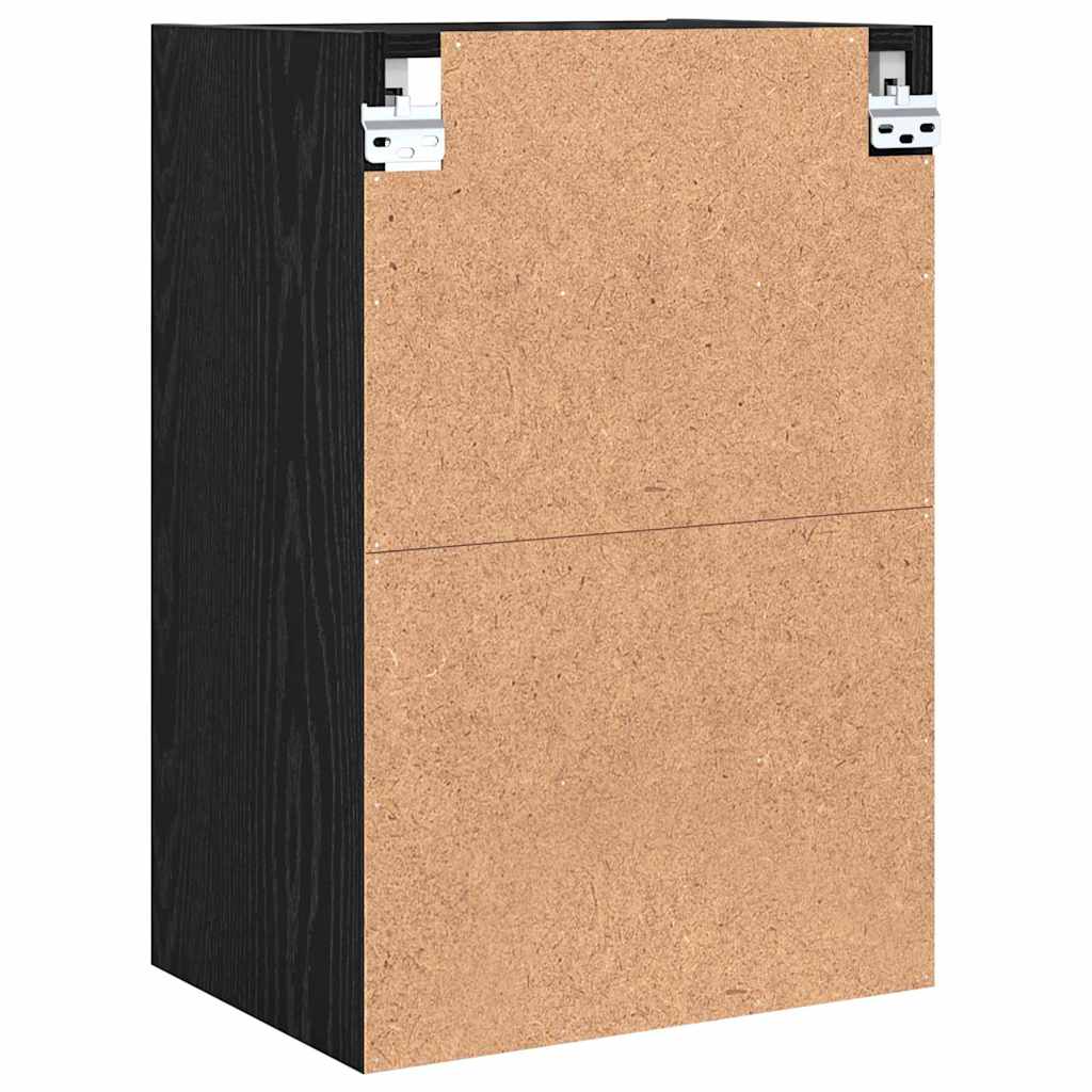 vidaXL Κρεμαστό ντουλάπι με ράφι Riga Μαύρη δρυς 40 x 29,5 x 60 εκ.