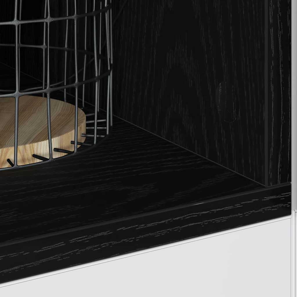 vidaXL Βάση Ντουλάπας Κουζίνας Riga Μαύρη δρυς 20 x 44,5 x 81,5 εκ.