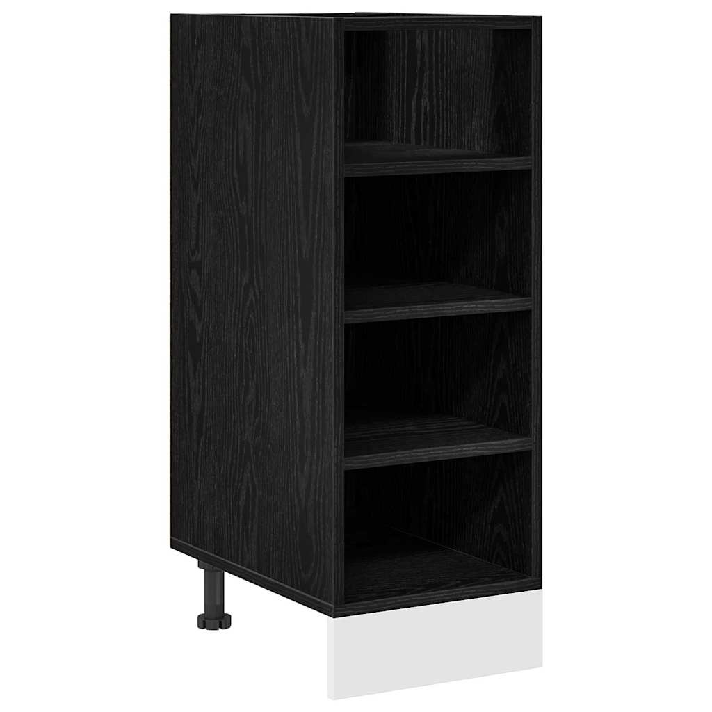 vidaXL Βάση Ντουλάπας Κουζίνας Riga Μαύρη δρυς 30 x 29.5 x 80 εκ.