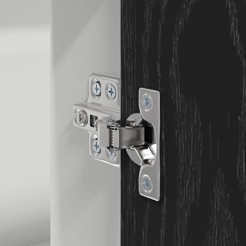 vidaXL Κουζίνα Γωνιακό Βασικό Ντουλάπι με αποθήκευση Riga Μαύρη δρυς