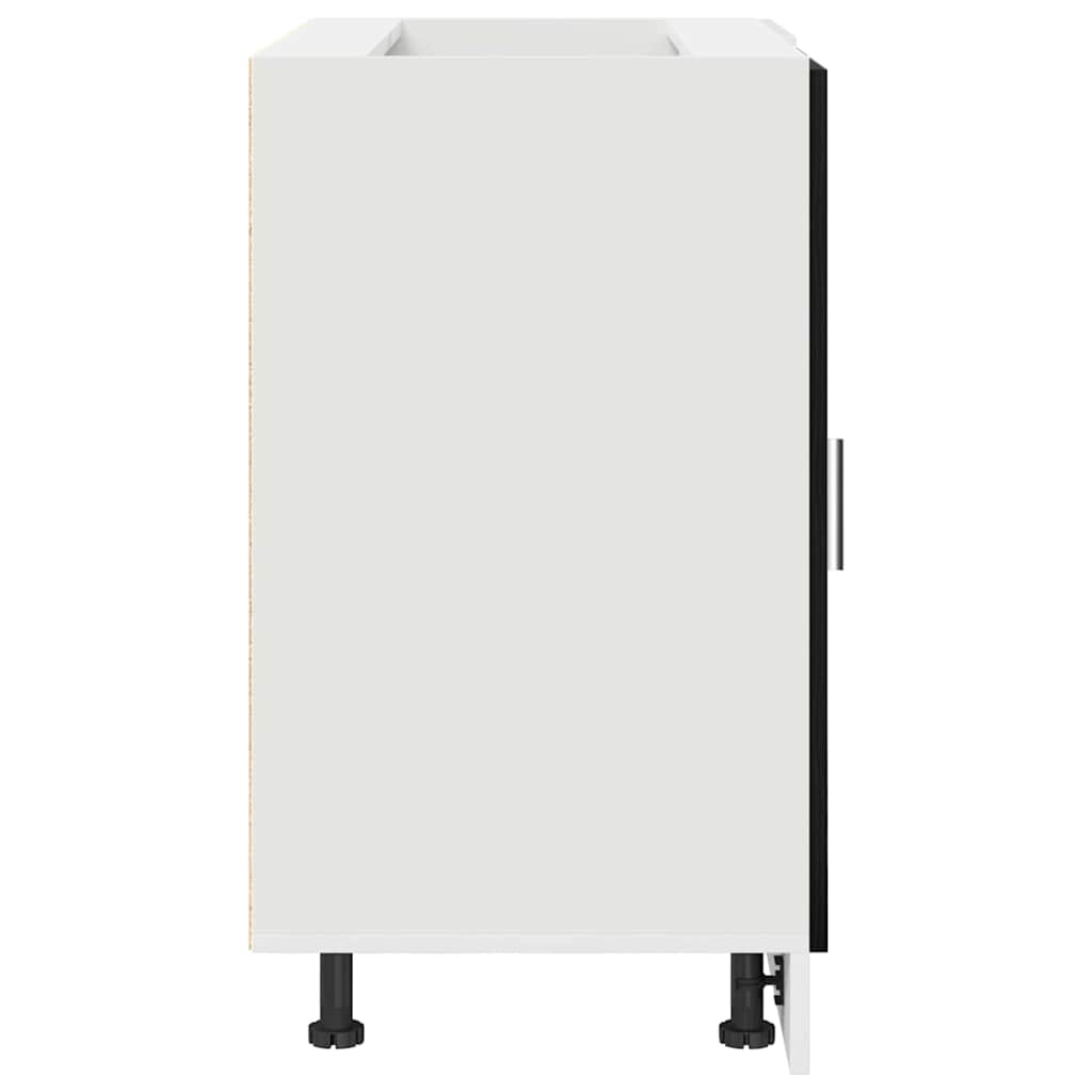 vidaXL Κουζίνα Γωνιακό Βασικό Ντουλάπι με αποθήκευση Riga Μαύρη δρυς