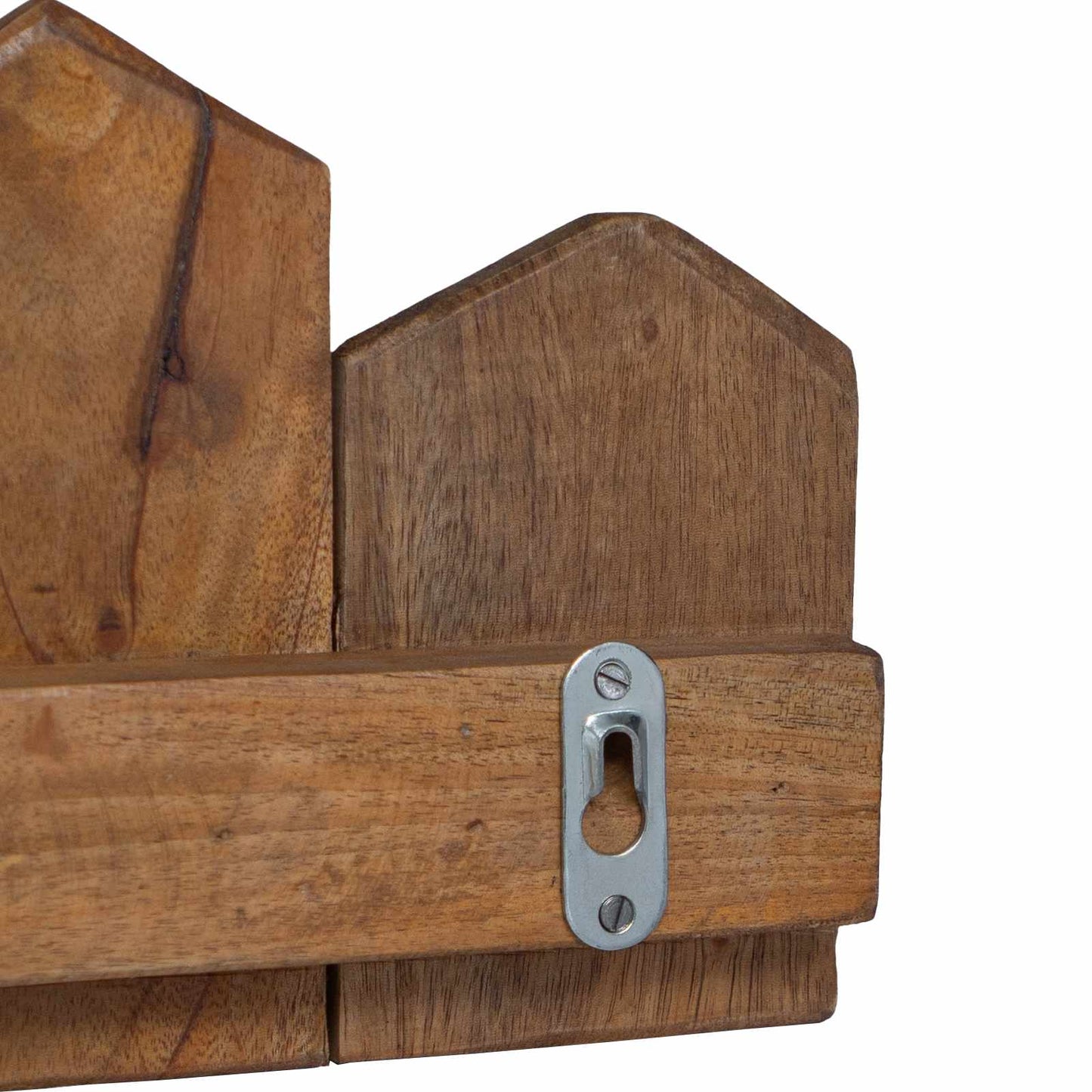 vidaXL Κρεμάστρα Καφέ 48 x 8 x 15 εκ. Στερεό ξύλο Μαόνι