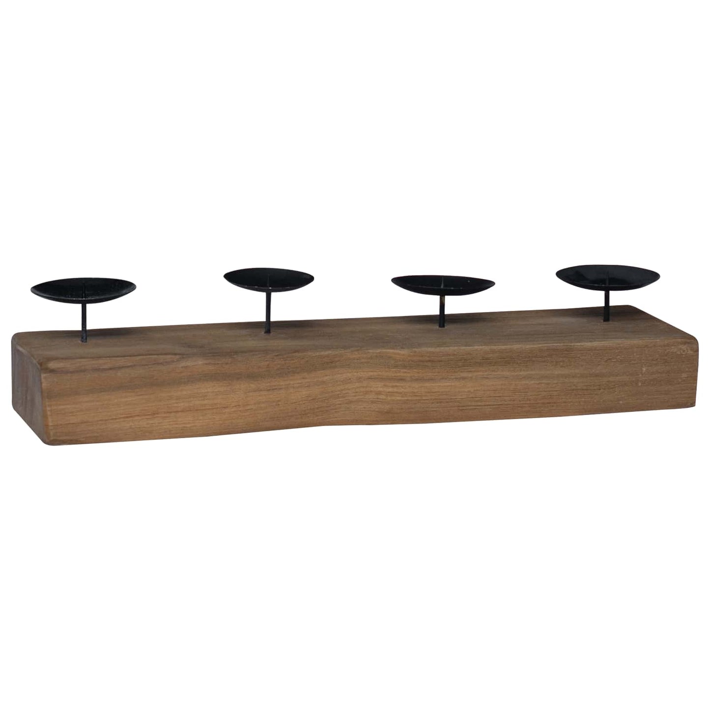 vidaXL Κηροπήγιο Φυσικό 50 x 15 x 10 εκ Μασίφ ξύλο teak