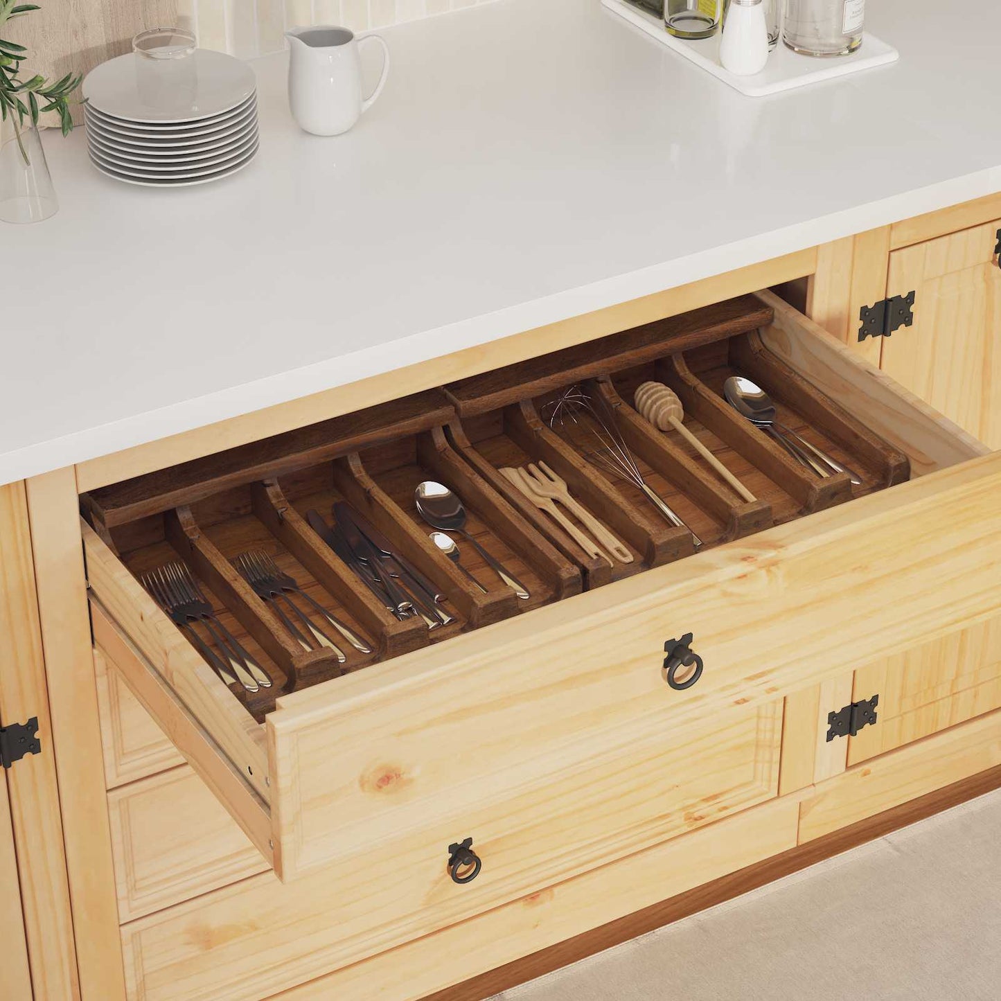 vidaXL Θήκη Καφέ 36 x 30 x 10 εκ. Στερεό ξύλο Μαόνι