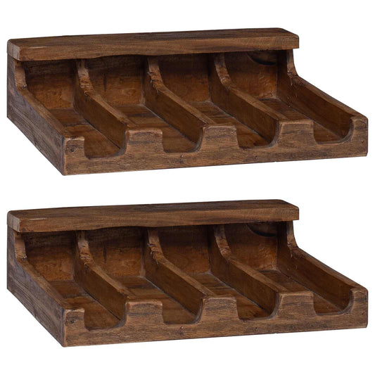 vidaXL Θήκη Καφέ 36 x 30 x 10 εκ. Στερεό ξύλο Μαόνι