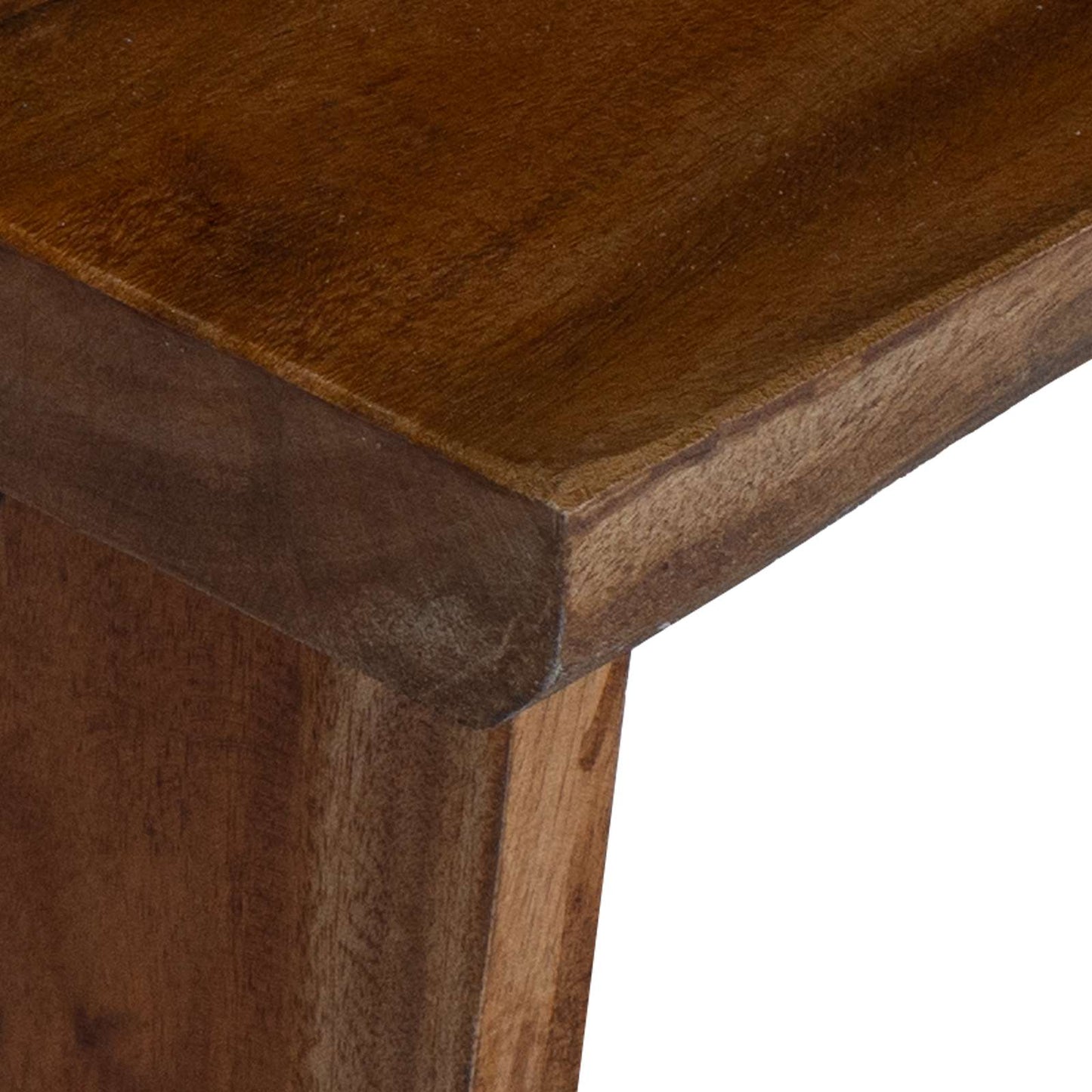 vidaXL Σκαμνί Φυσικό 29 x 20 x 17 εκ Ξύλο Μαόνι