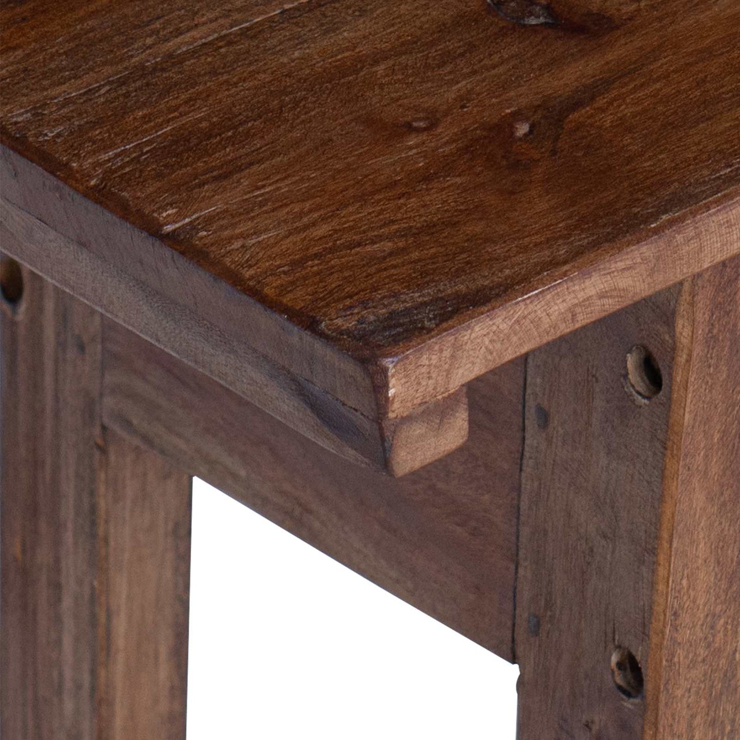 vidaXL Γραφείο με συρτάρι Καφέ 110 x 30 x 79 εκ. Στερεό ξύλο Μαόνι