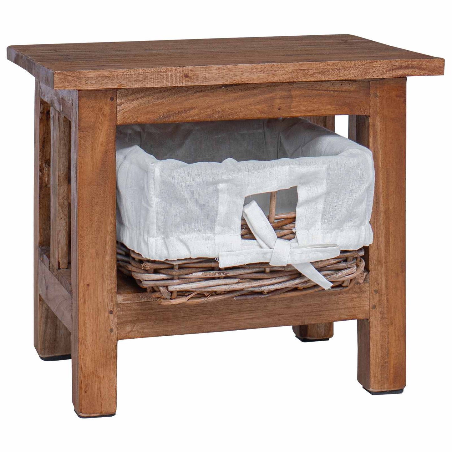 vidaXL Τραπεζάκι Πλευράς Καφέ 38 x 28 x 35 εκ. Μασίφ ξύλο μαόνι