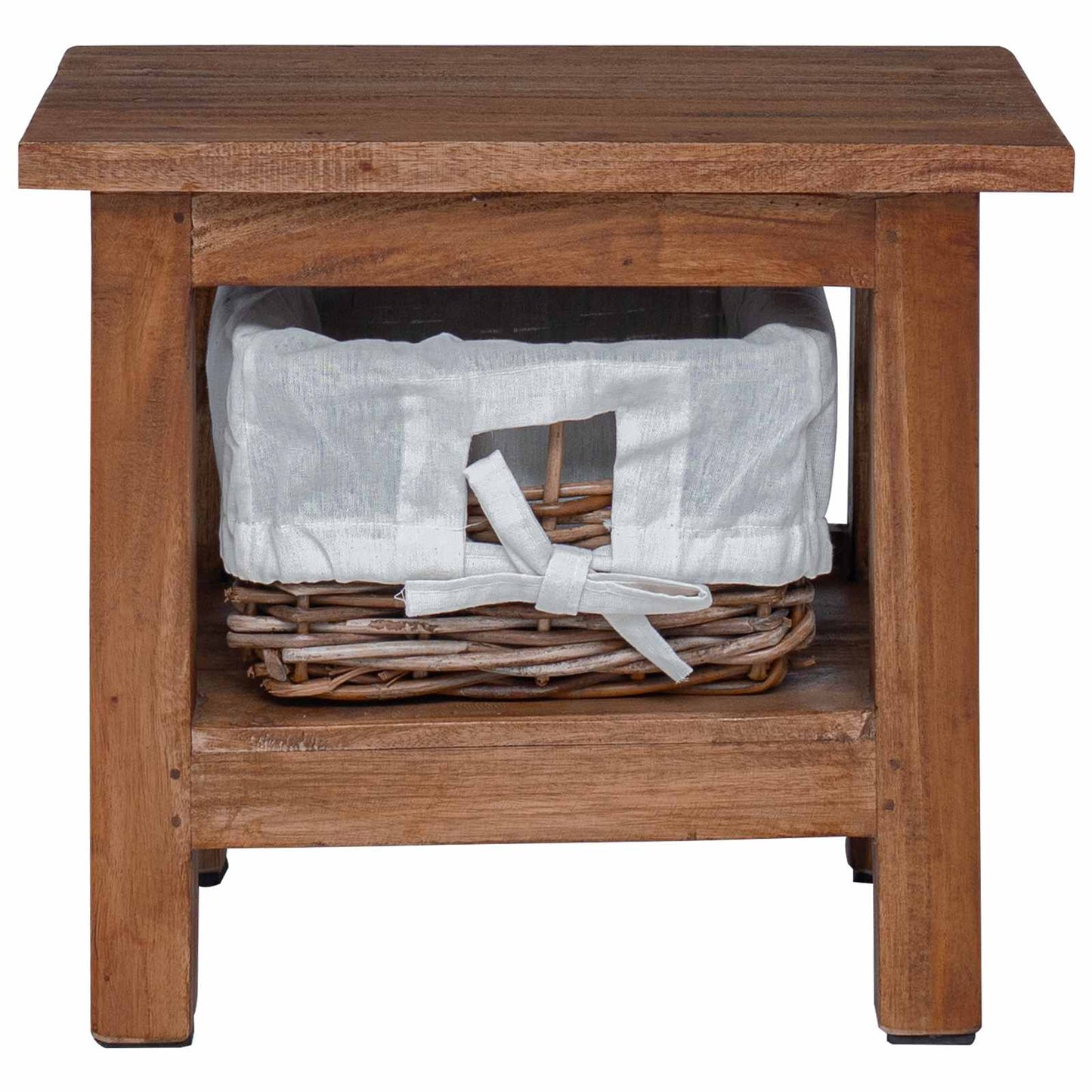 vidaXL Τραπεζάκι Πλευράς Καφέ 38 x 28 x 35 εκ. Μασίφ ξύλο μαόνι