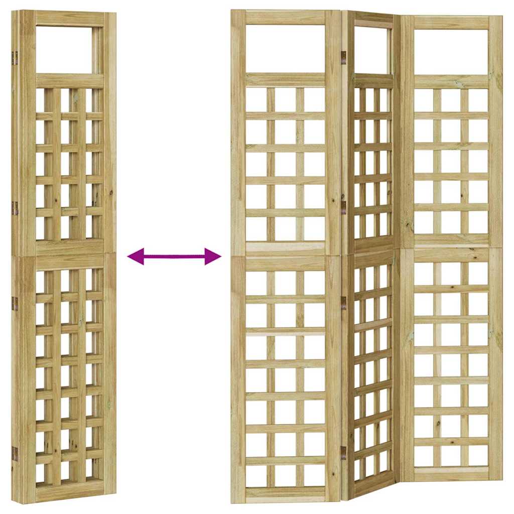 vidaXL Οθόνη Ιδιωτικότητας Μέλι Καφέ 121 x 180 cm Στερεό ξύλο πεύκου