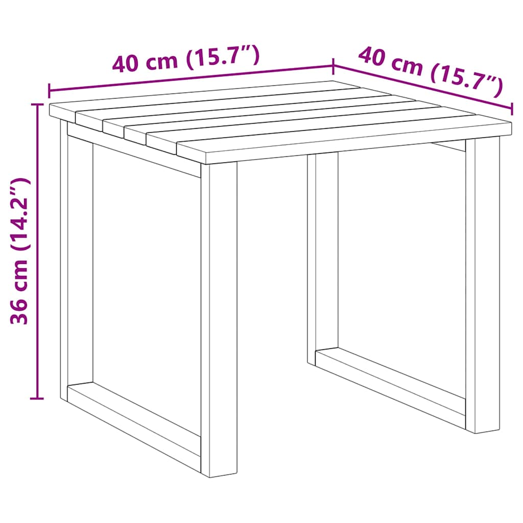 vidaXL Τραπέζι Ξαπλώστρας 3 pcs Καφέ 50.5 x 50 x 46 εκ.