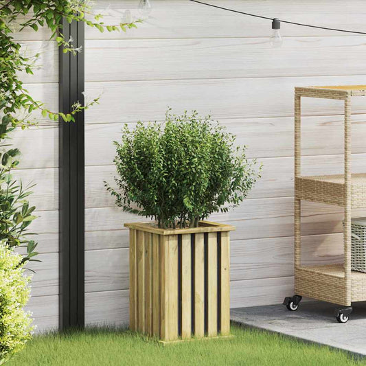vidaXL Κουτιά γλάστρων Καφέ 33 x 33 x 45 εκ Εμποτισμένο Ξύλο Πεύκου