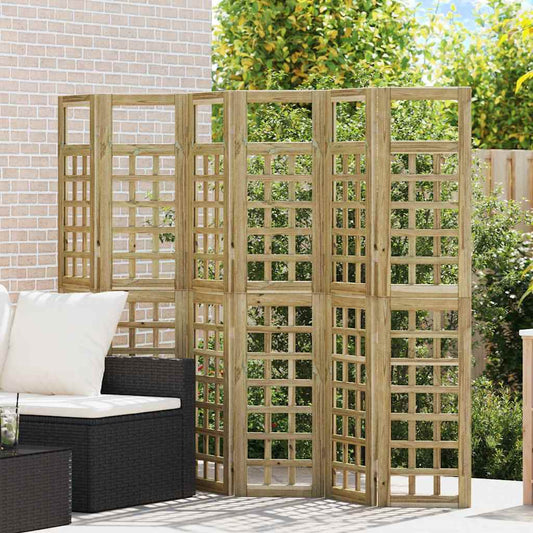 vidaXL Εξωτερική Ιδιωτική Οθόνη, 6 Πάνελ, Ξύλο Πεύκης