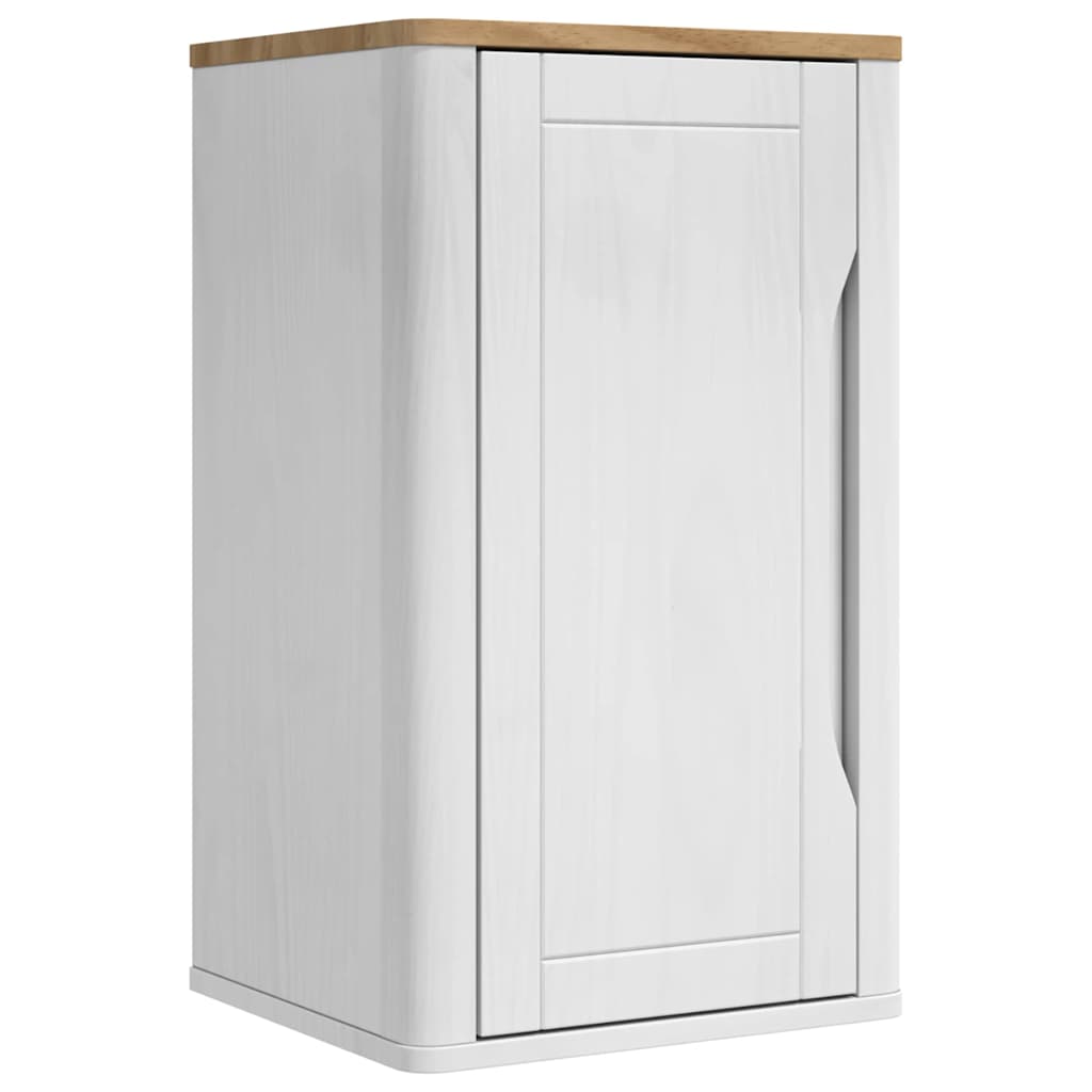 vidaXL Σετ Επίπλων Μπάνιου με συρτάρι 4 pcs Λευκό Στερεό ξύλο πεύκου