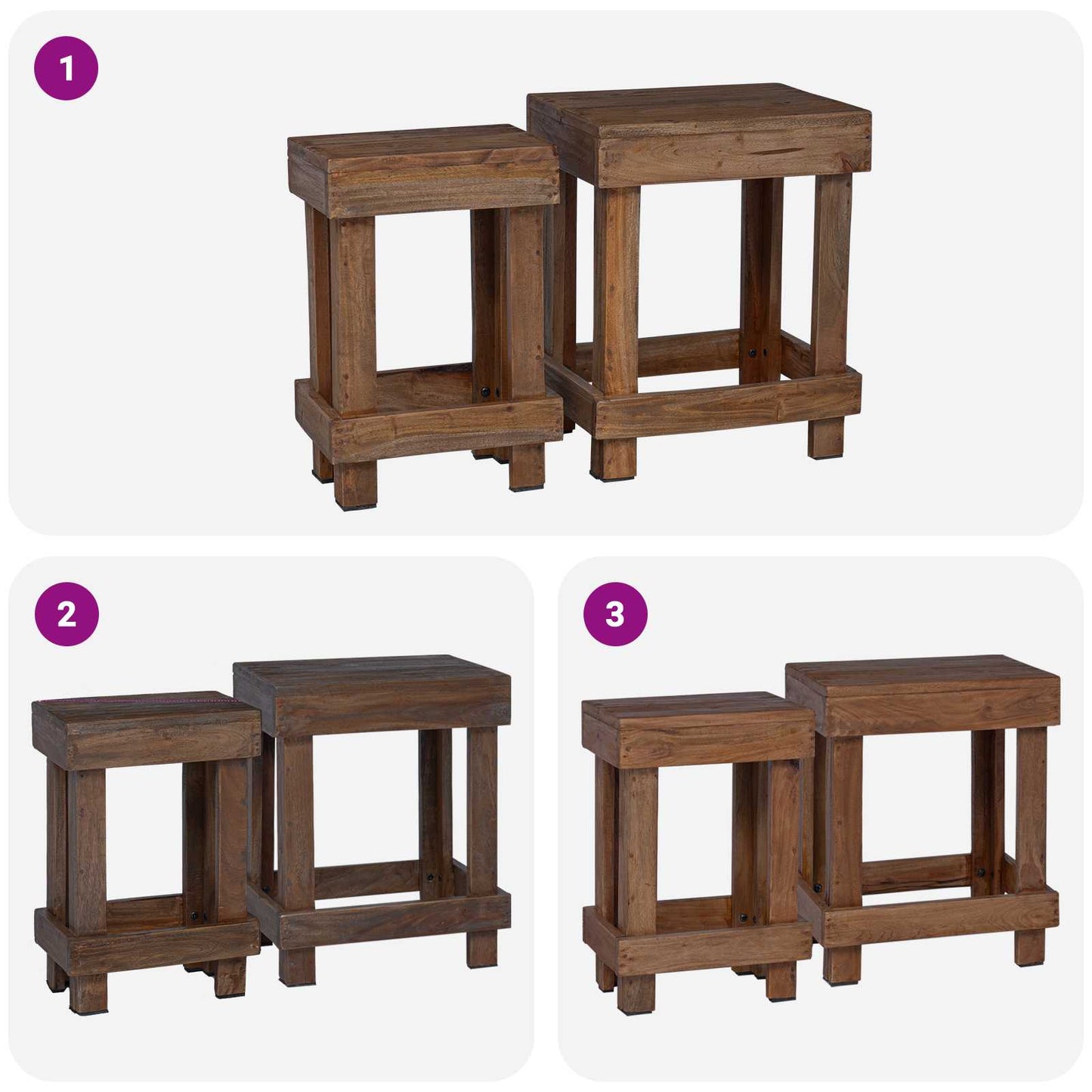 vidaXL Βάση φυτών 2 pcs Καφέ 70 x 11 x 27 εκ. Ξύλο Μαόνι