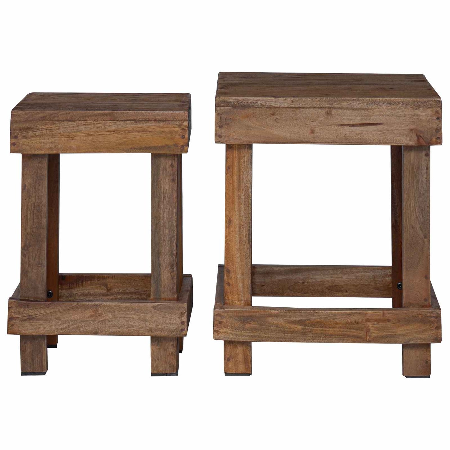 vidaXL Βάση φυτών 2 pcs Καφέ 70 x 11 x 27 εκ. Ξύλο Μαόνι
