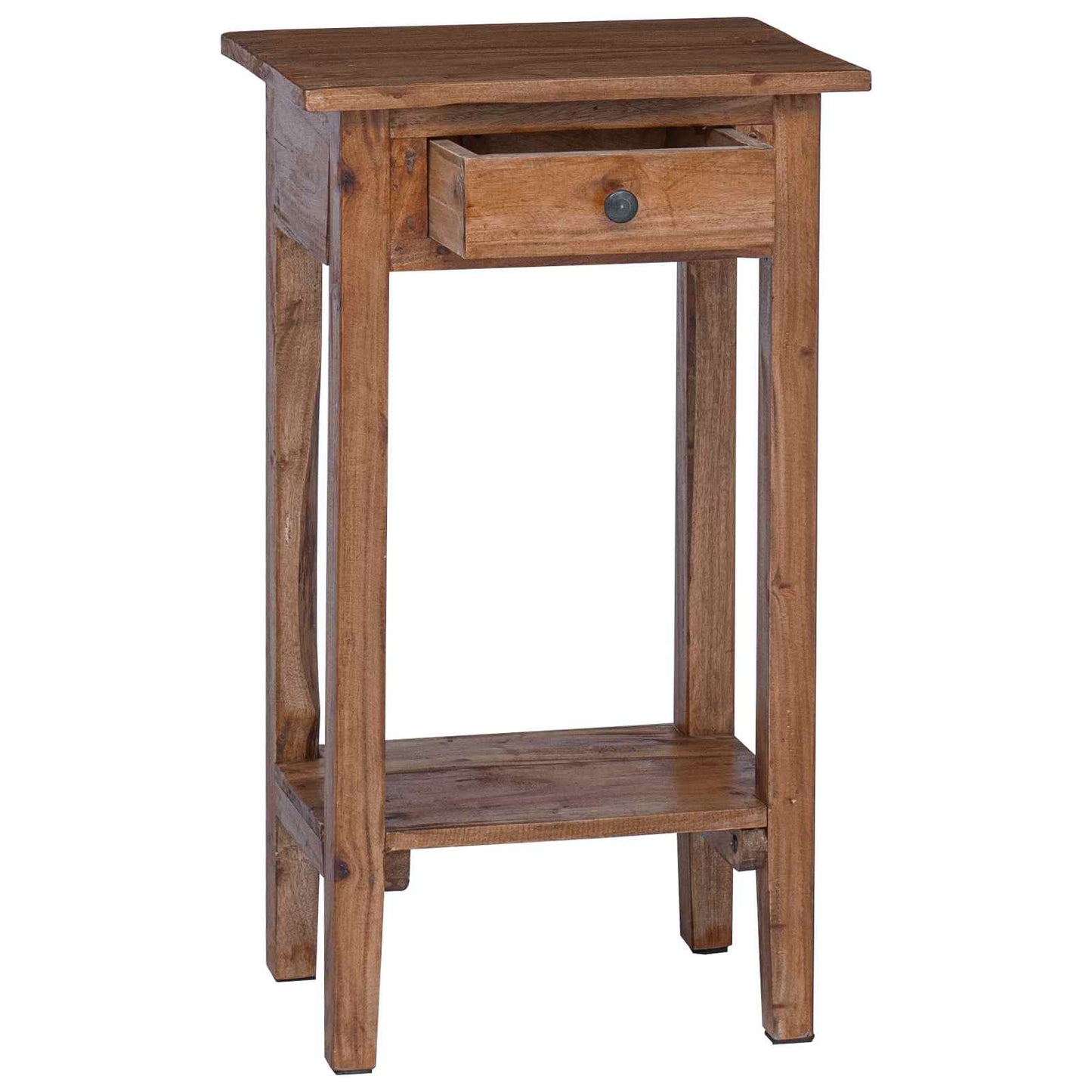 vidaXL Βάση φυτών με συρτάρι Καφέ 34 x 25 x 52 εκ. Ξύλο Μαόνι