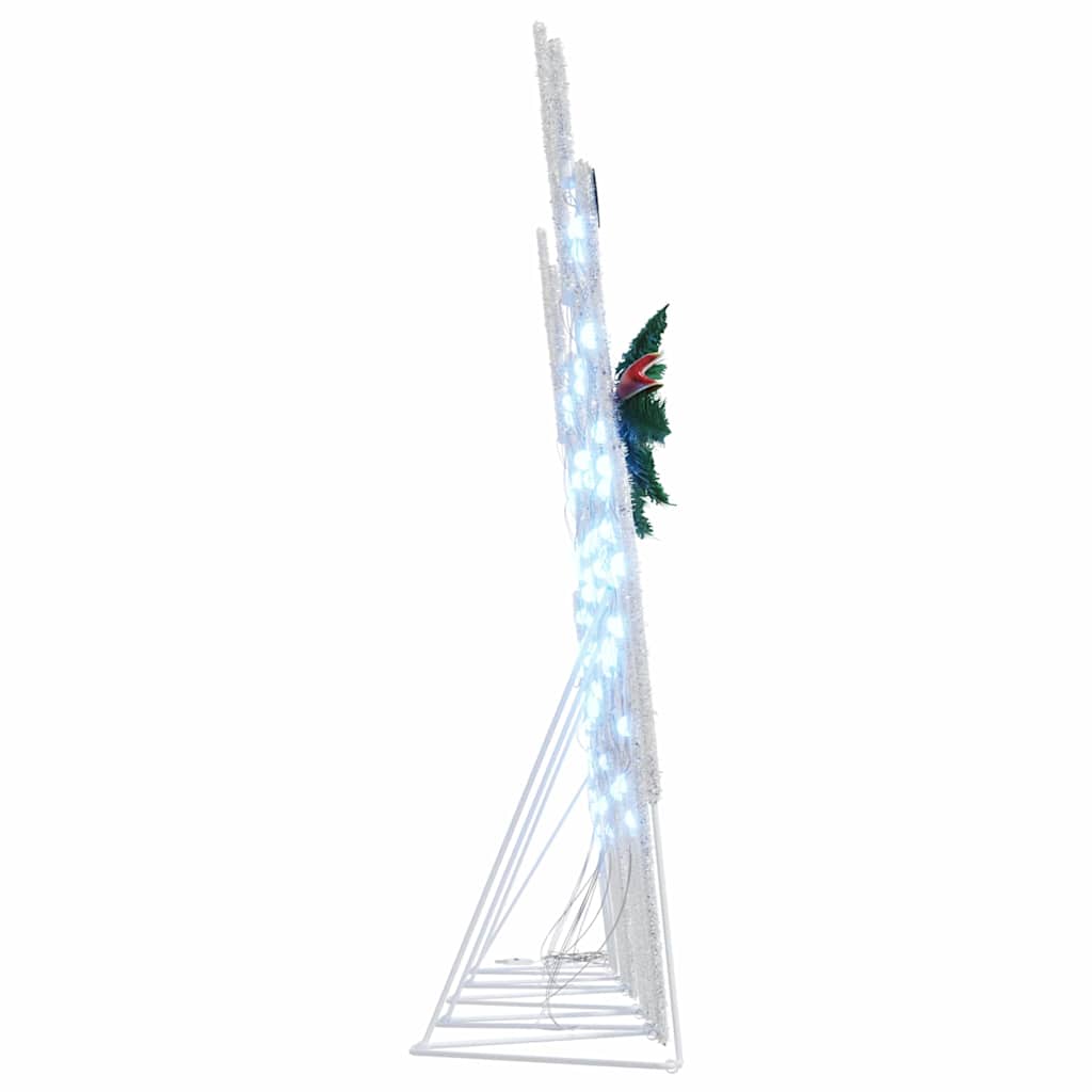 vidaXL LED Ρούντερ 5 pcs Ασημί ύφασμα