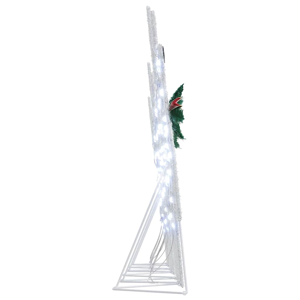 vidaXL LED Ρούντερ 6 pcs Ασημί ύφασμα