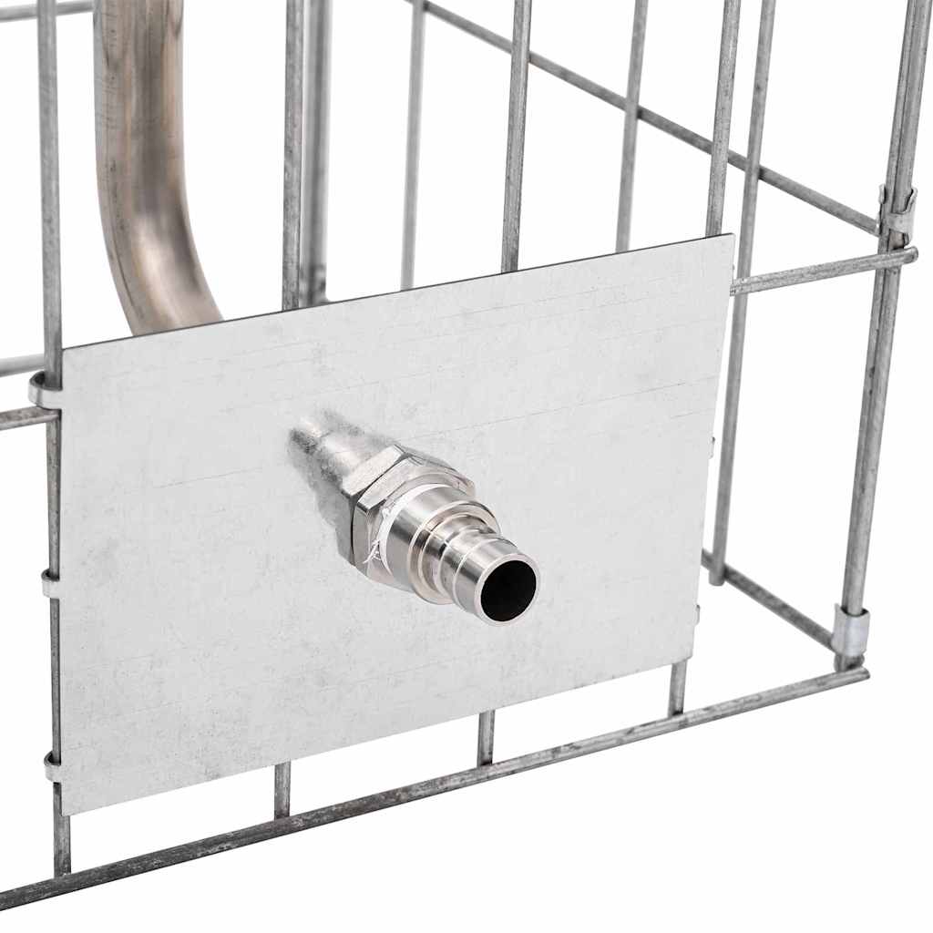 vidaXL Βρύση Γκαμπιόν Ασημί 25 x 25 x 100 cm Ανοξείδωτο ατσάλι