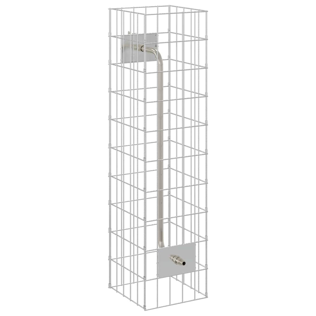 vidaXL Βρύση Γκαμπιόν Ασημί 25 x 25 x 100 cm Ανοξείδωτο ατσάλι