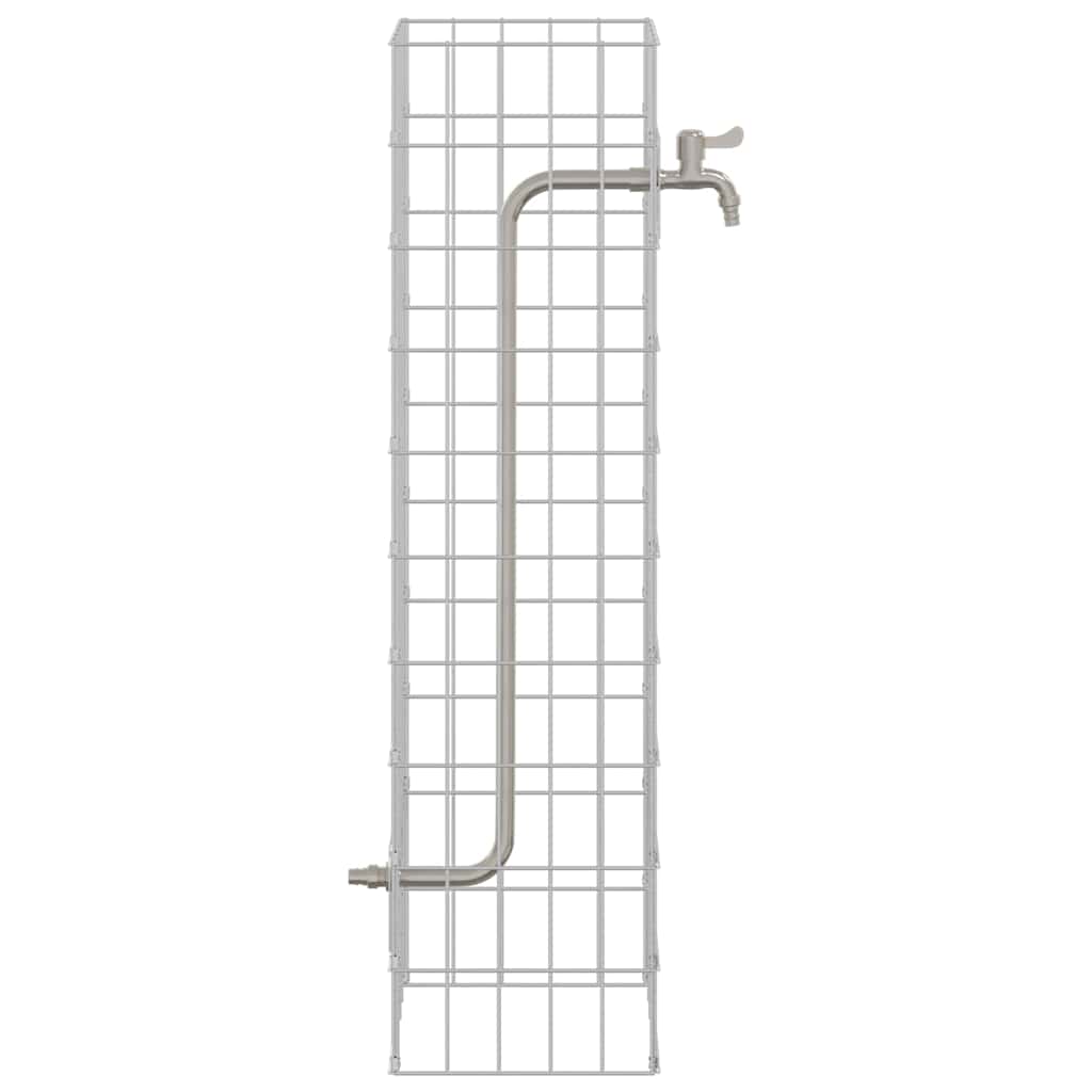vidaXL Βρύση Γκαμπιόν Ασημί 25 x 25 x 100 cm Ανοξείδωτο ατσάλι