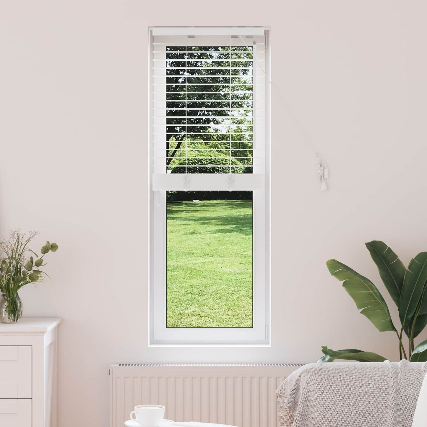 vidaXL Βενετσιάνικη Σκίαση Λευκό 40 x 130 εκ 35 mm