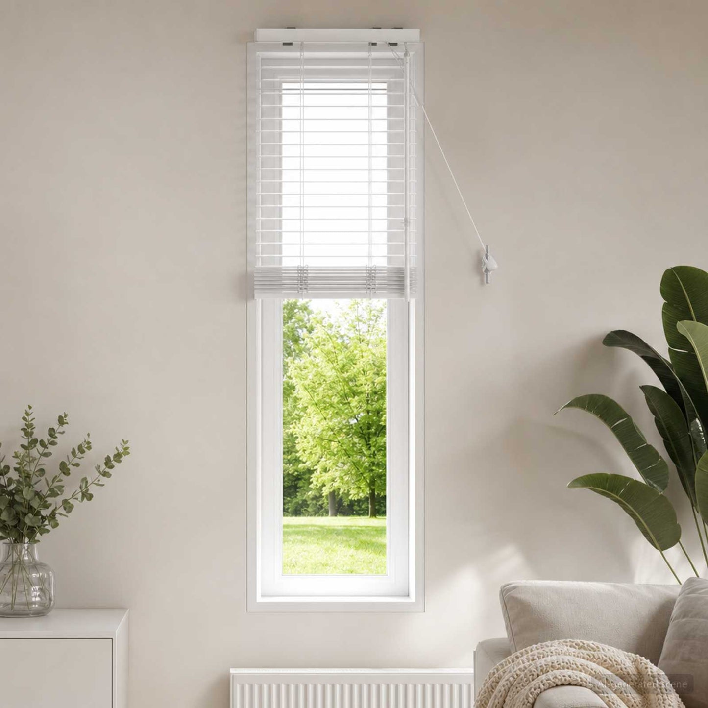 vidaXL Βενετσιάνικη Σκίαση Λευκό 40 x 160 cm 35 mm