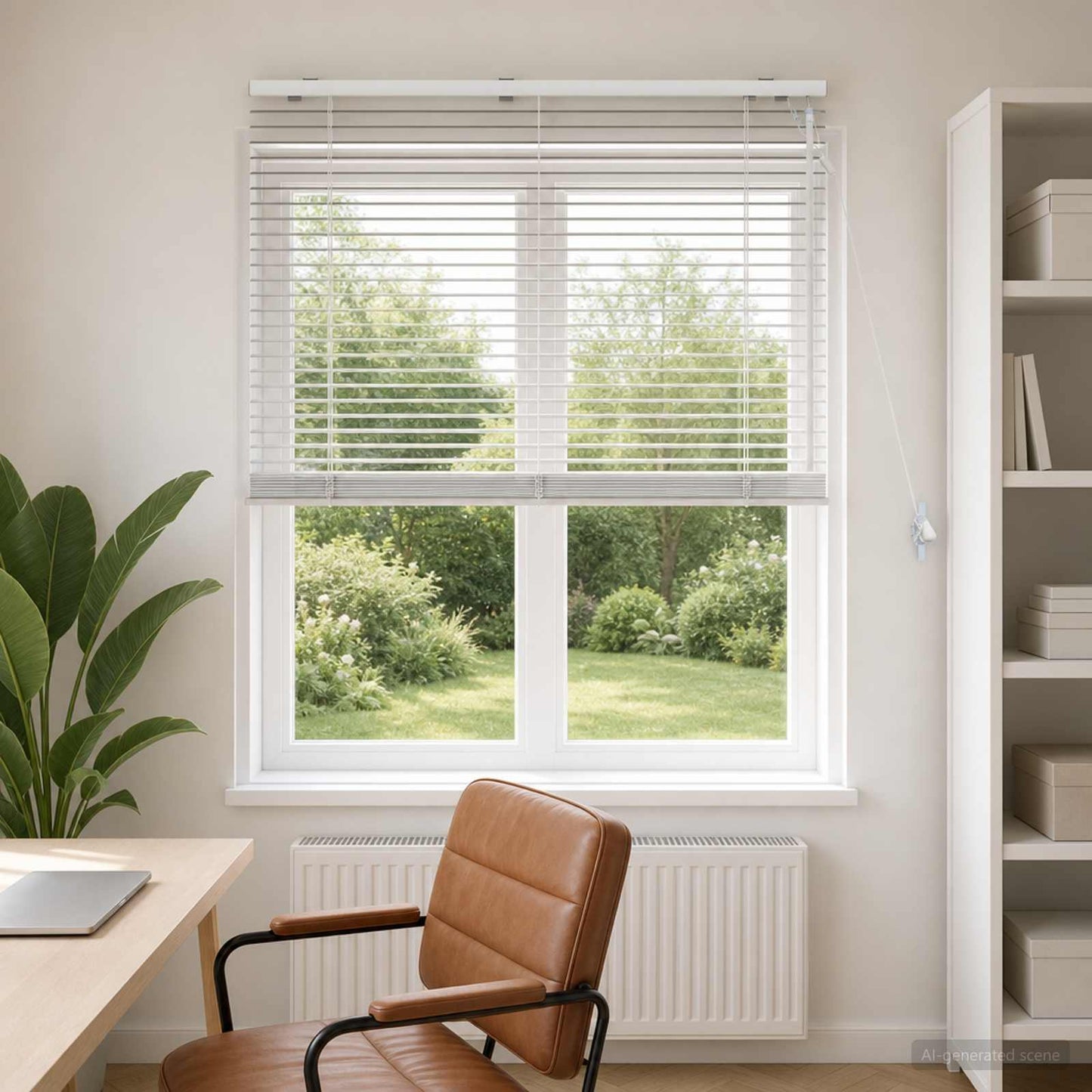 vidaXL Βενετσιάνικη Σκίαση Λευκό 120 x 160 cm 35 mm