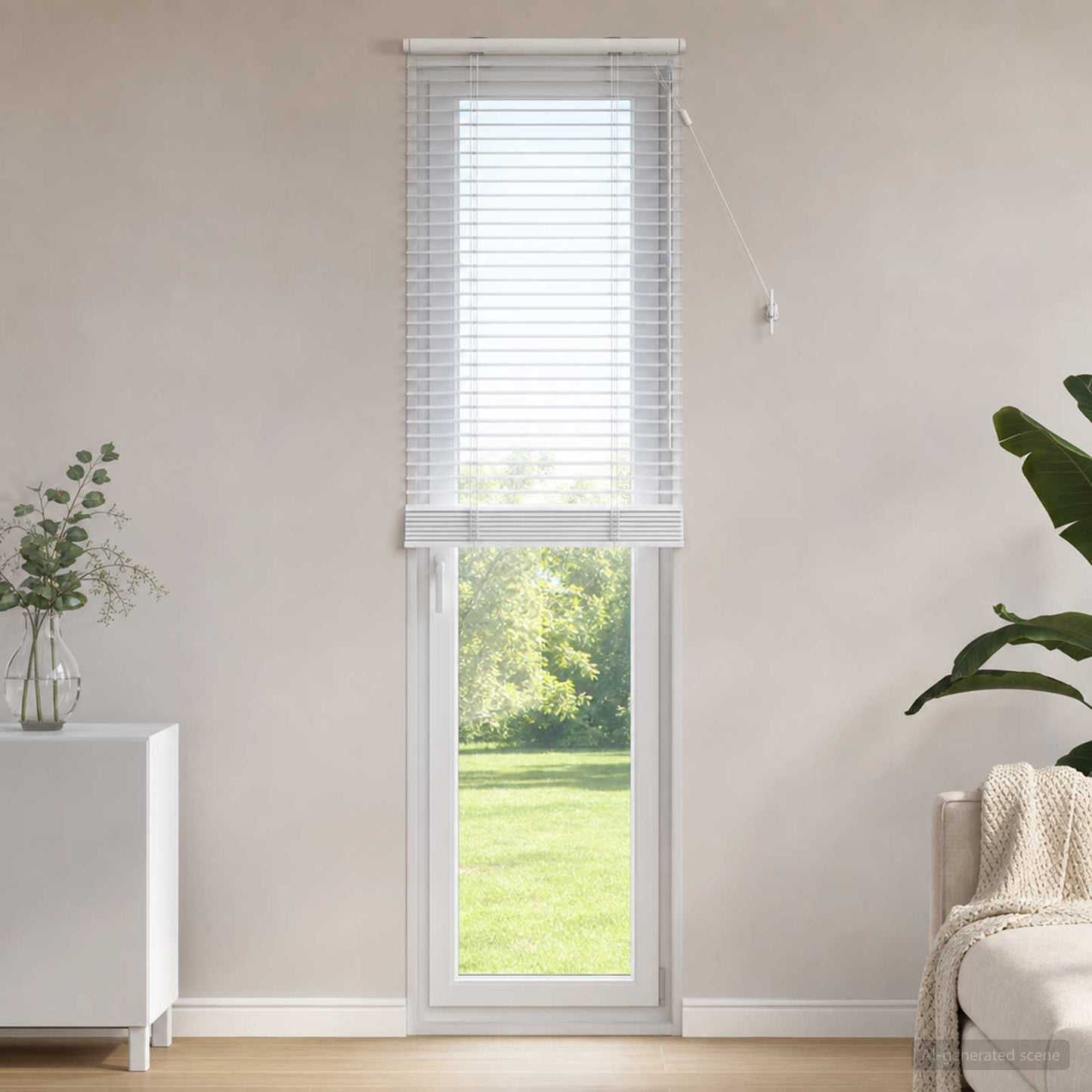 vidaXL Βενετσιάνικη Σκίαση Λευκό 55 x 250 εκ. 35 mm