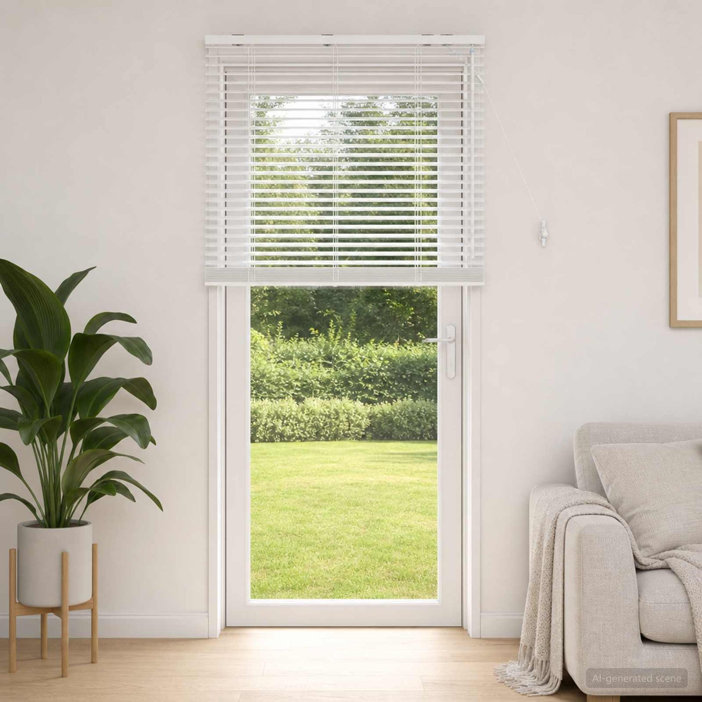 vidaXL Βενετσιάνικη Σκίαση Λευκό 95 x 250 εκ. 35 mm