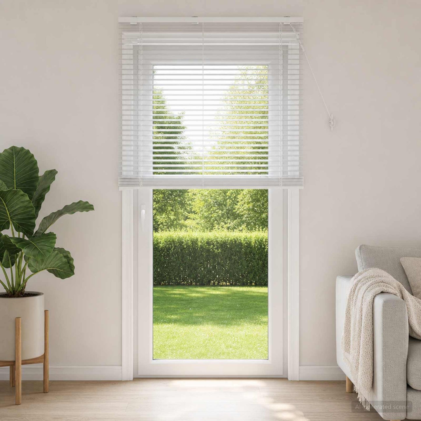 vidaXL Βενετσιάνικη Σκίαση Λευκό 115 x 250 εκ. 35 mm
