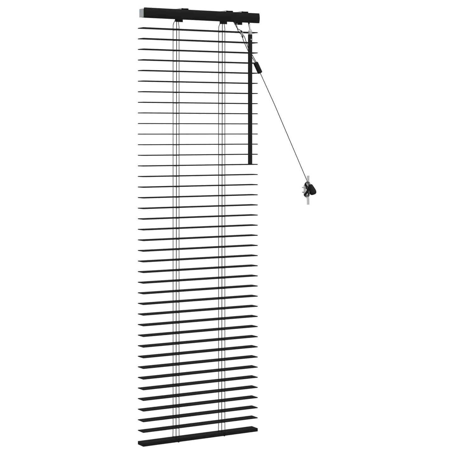 vidaXL Βενετσιάνικη Σκίαση Μαύρο 45 x 130 εκ 35 mm