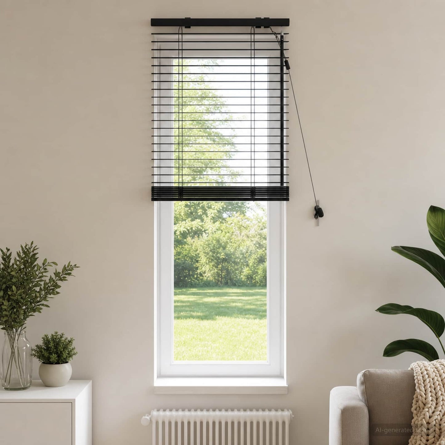 vidaXL Βενετσιάνικη Σκίαση Μαύρο 65 x 130 εκ 35 mm