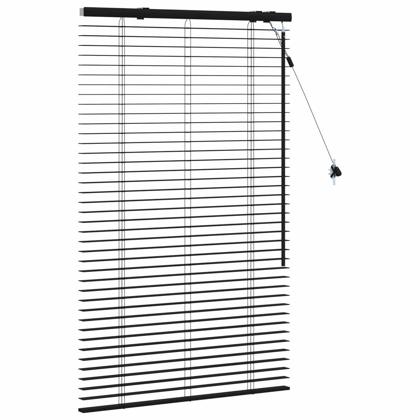 vidaXL Βενετσιάνικη Σκίαση Μαύρο 95 x 130 εκ 35 mm