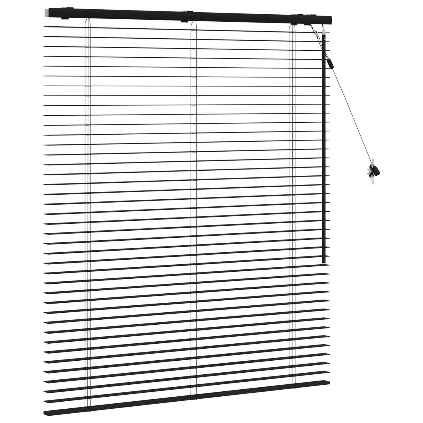 vidaXL Βενετσιάνικη Σκίαση Μαύρο 105 x 130 cm 35 mm