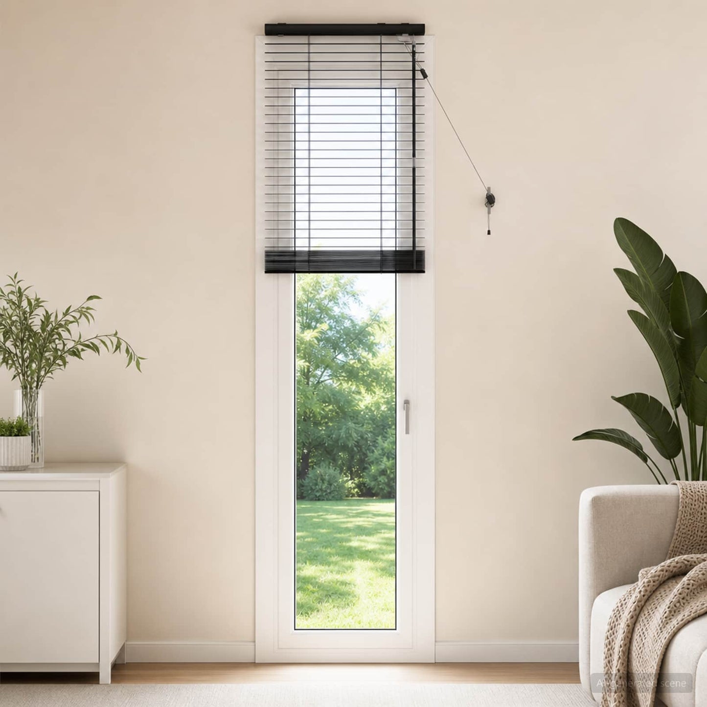 vidaXL Βενετσιάνικη Σκίαση Μαύρο 45 x 250 εκ. 35 mm