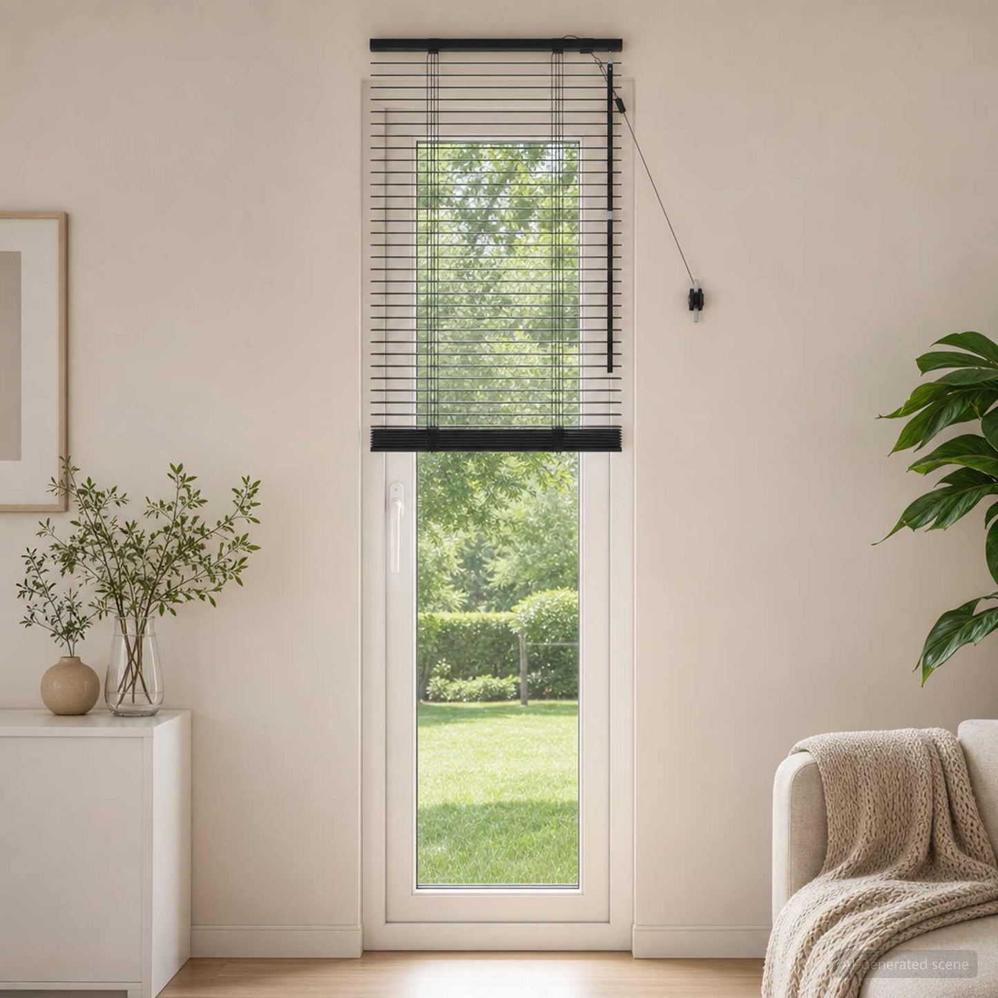 vidaXL Βενετσιάνικη Σκίαση Μαύρο 55 x 250 εκ. 35 mm