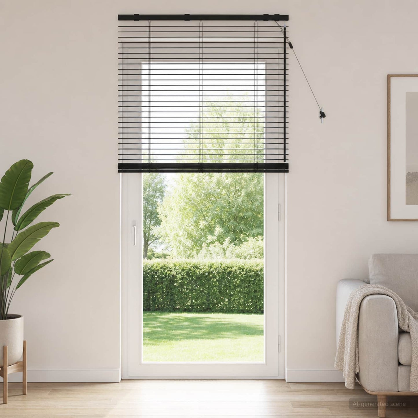 vidaXL Βενετσιάνικη Σκίαση Μαύρο 90 x 250 εκ. 35 mm