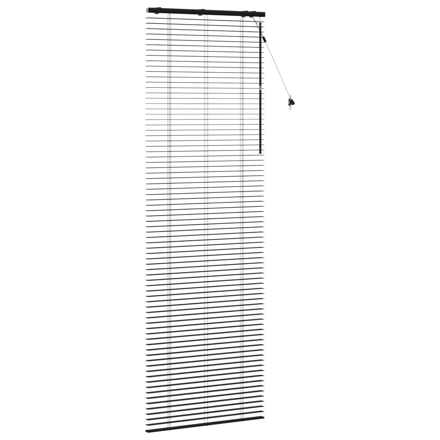 vidaXL Βενετσιάνικη Σκίαση Μαύρο 75 x 250 εκ. 35 mm