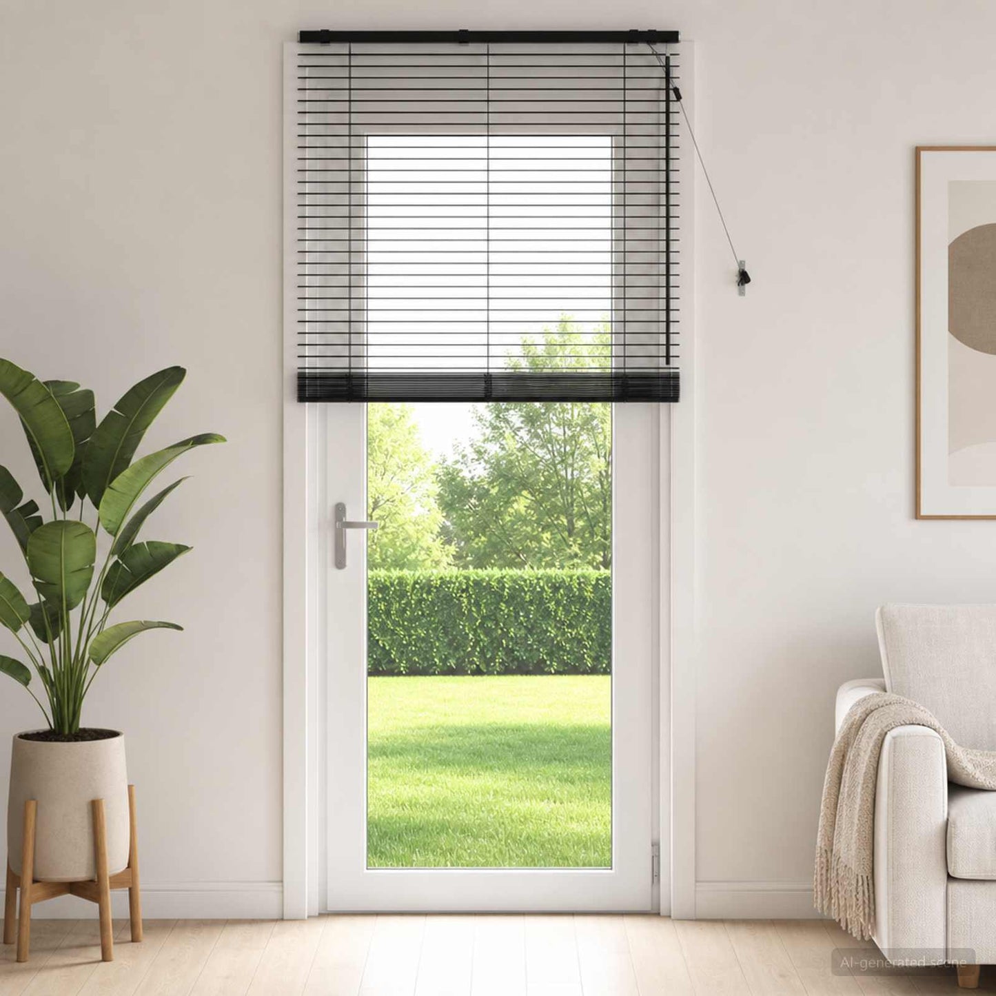 vidaXL Βενετσιάνικη Σκίαση Μαύρο 105 x 250 cm 35 mm